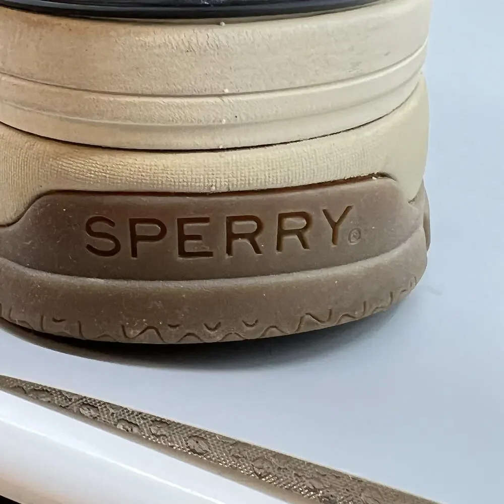 Sperry Shoes Mens 9 Brown Leather Billfish Plushwave Boat Deck Casual Comfort